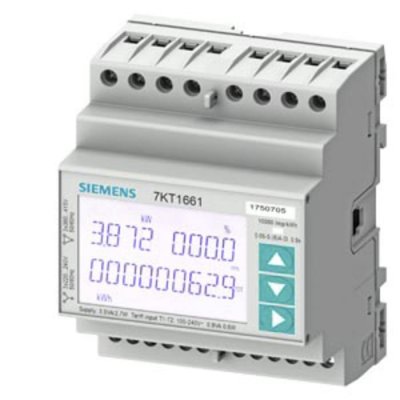Siemens 7KT1661 PAC1600 3 Phase LCD Digital Power Meter