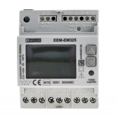 Phoenix Contact 2908576 EEM-EM325 3 Phase Digital Power Meter with Pulse Output