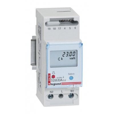 Legrand 0 046 72 EMDX3 1 Phase LCD Digital Power Meter with Pulse Output