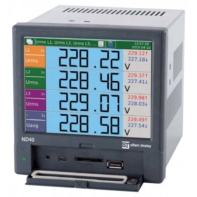 Sifam Tinsley ND40 1100U0 LCD TFT Digital Panel Multi-Function Meter for Active Power Factor, Current, Frequency,