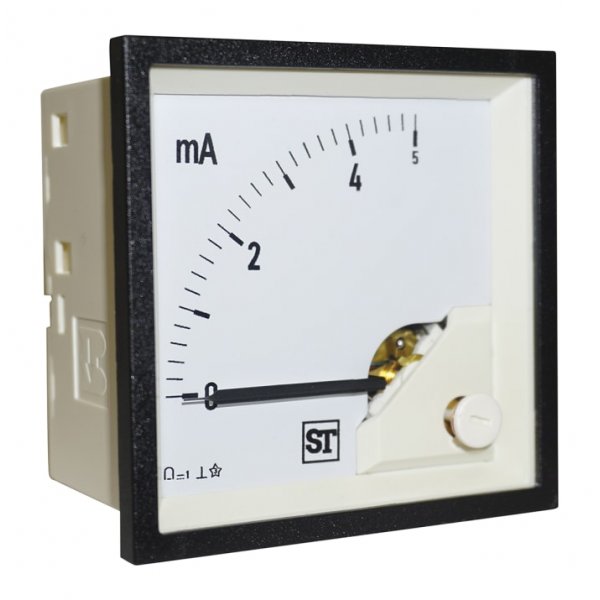 Sifam Tinsley PQ74-I18L2N1CAW0ST Analogue Panel Ammeter 10mA DC, 68mm x 68mm