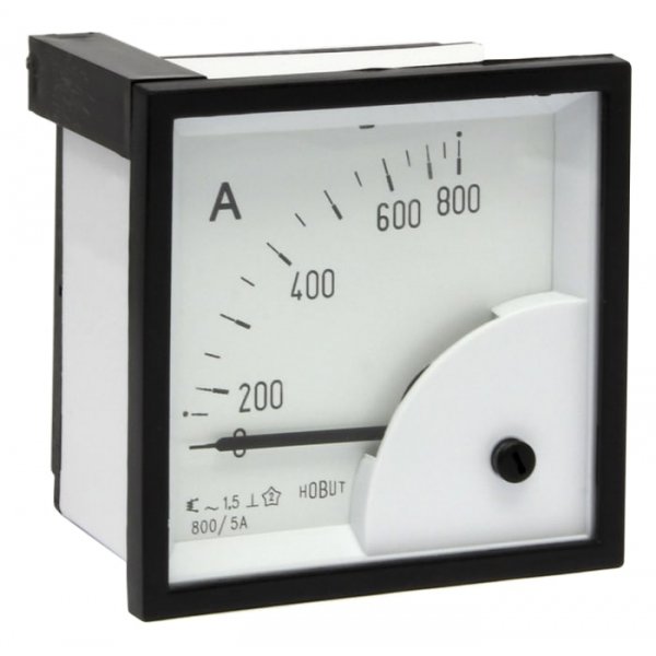 HOBUT D72SD5A/0-800A Analogue Panel Ammeter 0/800A For 800/5A CT AC