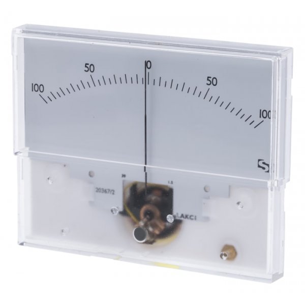 Sifam Tinsley IS 11014 Analogue Panel Ammeter 50μA DC, 40.5mm x 91.5mm