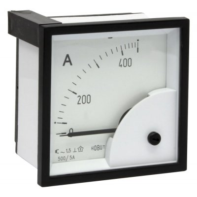 HOBUT D72SD5A/0-500A Analogue Panel Ammeter 0/500A For 500/5A CT AC