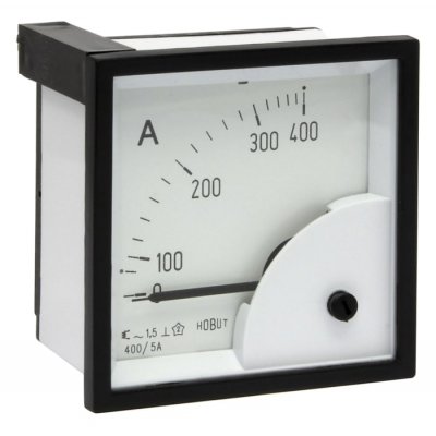 HOBUT D72SD5A/0-400A Analogue Panel Ammeter 0/400A For 400/5A CT AC