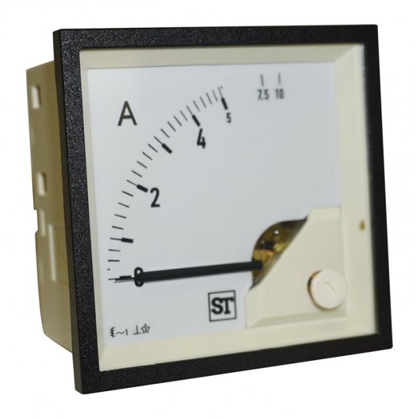 Sifam Tinsley EQ74-I1122N1CAW0ST Analogue Panel Ammeter 5A AC, 68mm x 68mm