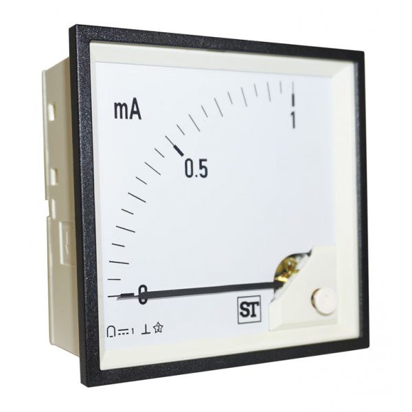 Sifam Tinsley PQ94-I16L2N1CAW0ST Analogue Panel Ammeter 5mA DC, 92mm x 92mm