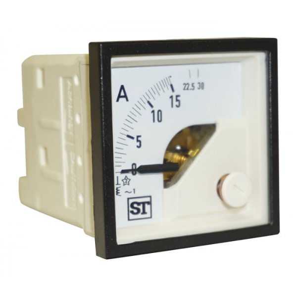 Sifam Tinsley EQ44-I1422N1CAW0ST Analogue Panel Ammeter 15A AC, 48mm x 48mm