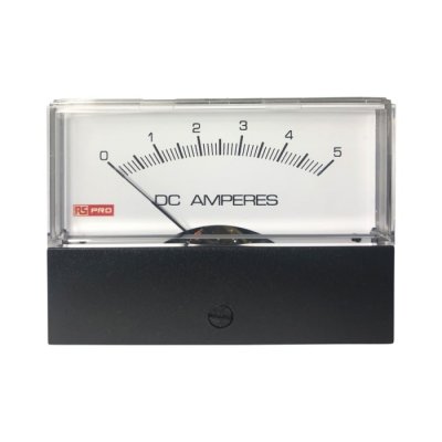 RS PRO 186-2528 Analogue Panel Ammeter 5 (Input)A DC, 76mm x 74mm, ±1.5 % Moving Coil