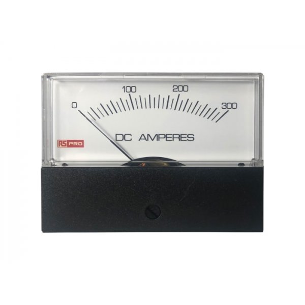 RS PRO 186-2532 Analogue Panel Ammeter DC, 76mm x 74mm, ±1.5 % Moving Coil