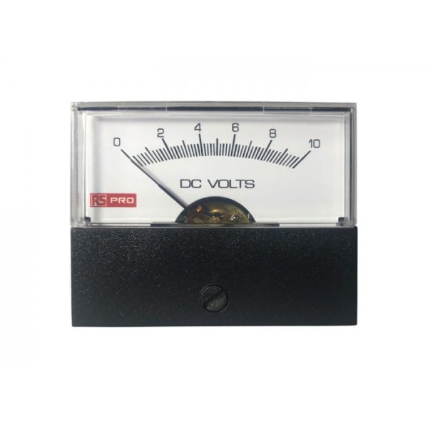 RS PRO 186-2533 Analogue Panel Ammeter DC, 57mm x 44mm, ±1.5 % Moving Coil