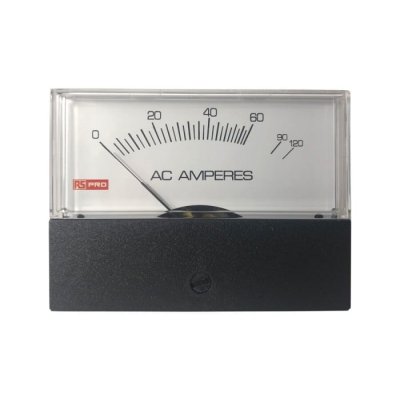 RS PRO 186-2518  Analogue Panel Ammeter 10 (Input) A, 120 (Scale) A AC