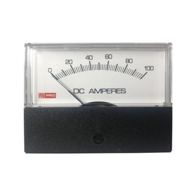 RS PRO 186-2531 Analogue Panel Ammeter DC, 76mm x 74mm