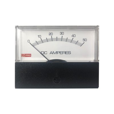 RS PRO 186-2530 Analogue Panel Ammeter 50 (Input)A DC, 76mm x 74mm