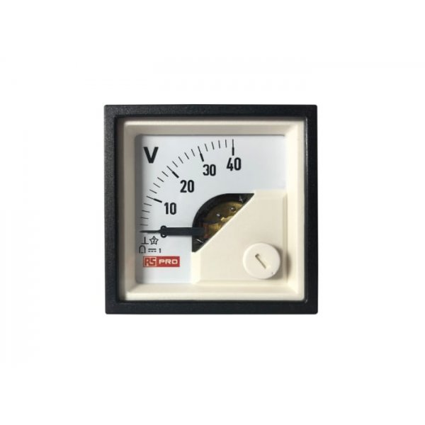 RS PRO 186-2484 RS PRO Analogue Panel Ammeter DC, 48mm x 48mm, 1 % Moving Coil