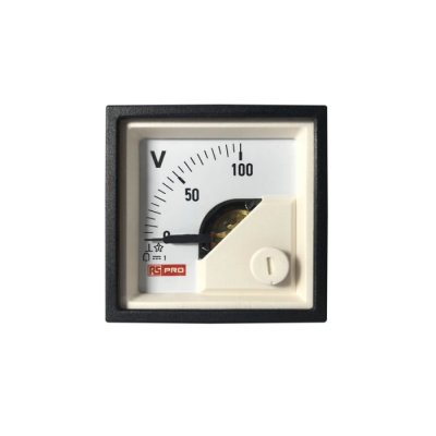 RS PRO 186-2485 Analogue Panel Ammeter DC, 48mm x 48mm, 1 % Moving Coil