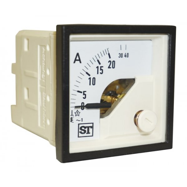 Sifam Tinsley EQ44-I1522N1CAW0ST Analogue Panel Ammeter 20A AC, 48mm x 48mm