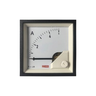 RS PRO 186-2434 Analogue Panel Ammeter 5 (Input, Scale)A AC, 72mm x 72mm