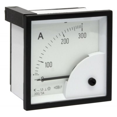 HOBUT D72SD5A/0-300A Analogue Panel Ammeter 0/300A For 300/5A CT AC