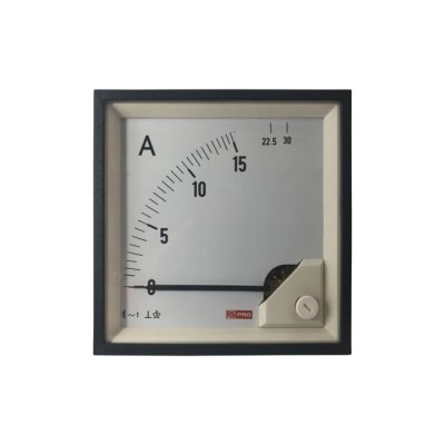 RS PRO 186-2465 Analogue Panel Ammeter 30 (Input)A AC, 96mm x 96mm