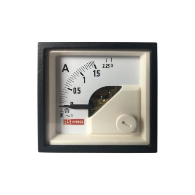 RS PRO 186-2417 Analogue Panel Ammeter 3 (Input, Scale)A AC, 48mm x 48mm