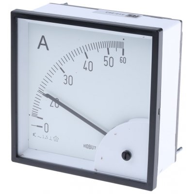 HOBUT D96MIS60A/1-001 Analogue Panel Ammeter 0/60A Direct Connected AC