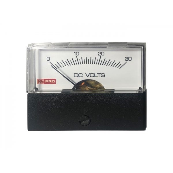 RS PRO 186-2534 Analogue Panel Ammeter DC, 57mm x 44mm, ±1.5 % Moving Coil