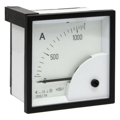 HOBUT D72SD5A/0-10A Analogue Panel Ammeter 0/10A For 10/5A CT AC