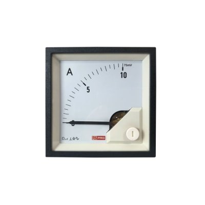 RS PRO 186-2490  Analogue Panel Ammeter DC, 72mm x 72mm, 1 % Moving Coil