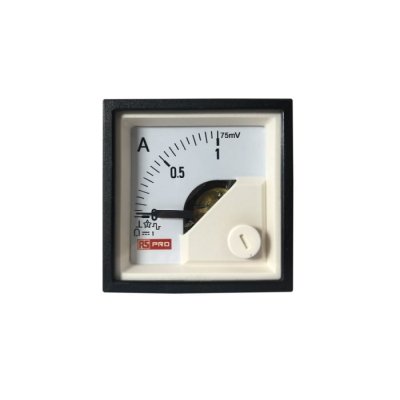 RS PRO 186-2477 Analogue Panel Ammeter DC, 48mm x 48mm, 1 % Moving Coil