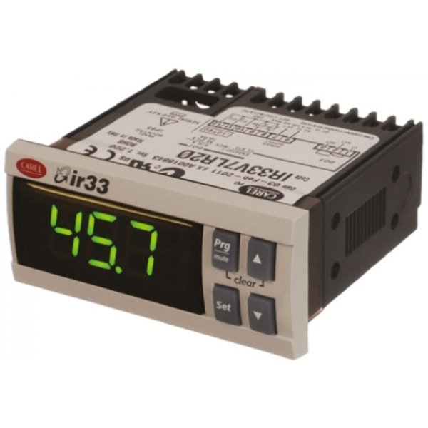 Carel IR33Z9HR20 Panel Mount PID Temperature Controller, 76.2 x 34.2mm, 4 Output Relay