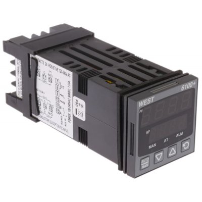 West Instruments P6100-2100-00-0  Temperature Controller, 48 x 48 (1/16 DIN)mm, 1 Output Relay