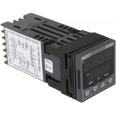 West Instruments P6100-2700-00-0 Temperature Controller, 48 x 48 (1/16 DIN)mm, 1 Output Linear