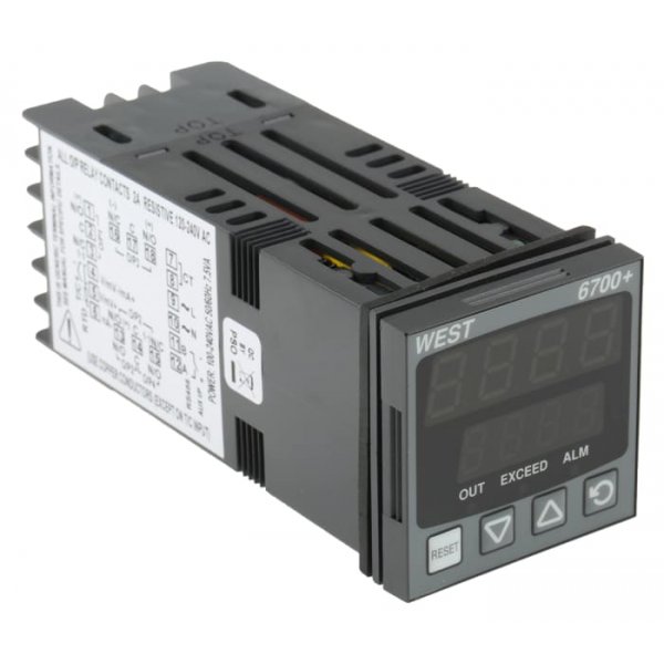 West Instruments P6700-2100-000 Temperature Controller, 48 x 48 (1/16 DIN)mm, 1 Output Relay