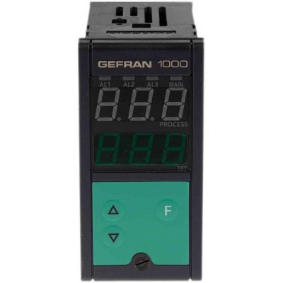 Gefran 1000-R0-2R-0-1 Gefran 1000 PID Temperature Controller, 48 x 96 (1/8 DIN)mm, 1 Output Logic, Relay