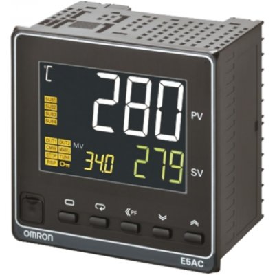 Omron E5AC-CX4D5M-000 PID Temperature Controller, 96 x 96mm, 1 Output Linear, 24 V ac/dc Supply Voltage