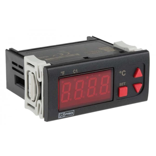 RS PRO 124-1054  On/Off Temperature Controller 1 Input, 1 Output Relay, 230 V ac Supply Voltage