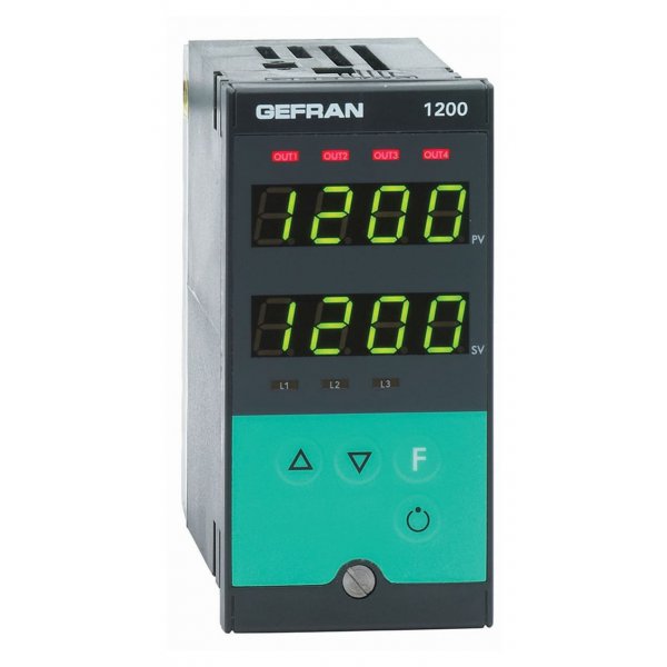Gefran 1200-RR00-00-0-1 emperature Controller, 96 x 48 (1/8 DIN)mm, 2 Output Relay, 100 V ac