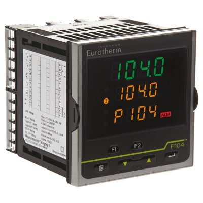 Eurotherm P104/CC/VH/LRC/R PID Temperature Controller 2 Output Logic, Relay, 85  264 V ac