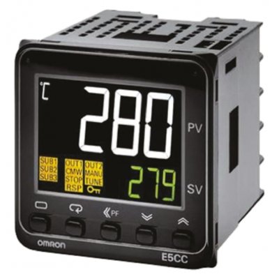 Omron E5CC-QQ3A5M-001 PID Temperature Controller 2 Output Relay, 100  240 V ac