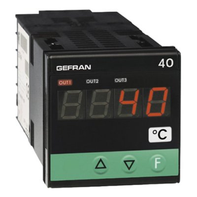 Gefran 40T-48-4-00-RR-0-0-0-0  Temperature Indicator 2 Output Relay, 11 - 27 V ac/dc