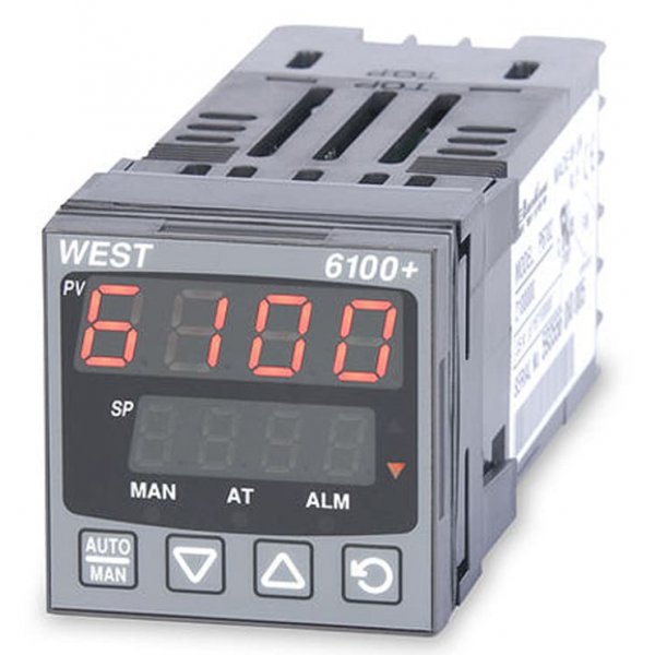 West Instruments P6100-2-1-1-1-0-0-2 Temperature Controller, 48 x 48mm 1 Input, 3 Output Relay