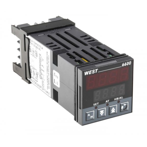 West Instruments N6600Z210000 Temperature Controller, 48 x 48 (1/16 DIN)mm, 1 Output Relay