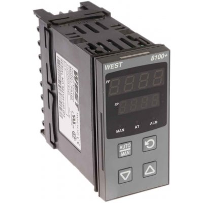 West Instruments P8100-2100-0000 Temperature Controller, 96 x 48 (1/8 DIN)mm, 1 Output Relay
