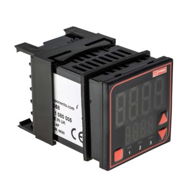 RS PRO 124-1068 Panel Mount PID Temperature Controller 3 Output Relay, SSR, 24 V ac/dc
