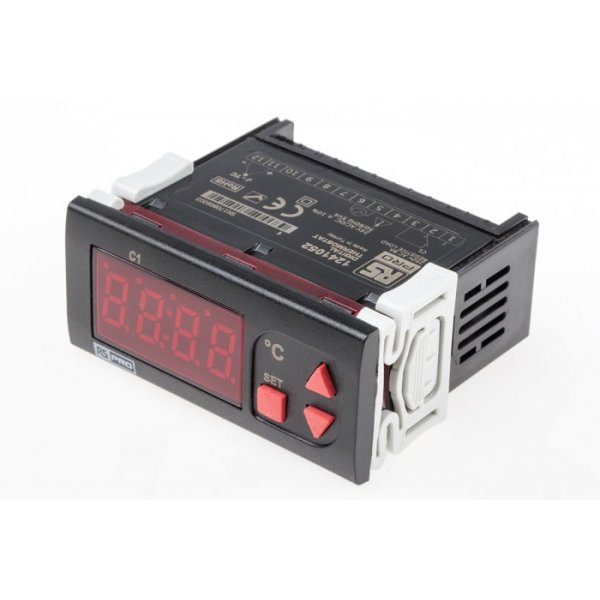 RS PRO 124-1052 On/Off Temperature Controller 1 Input, 1 Output Relay, 24 V ac Supply
