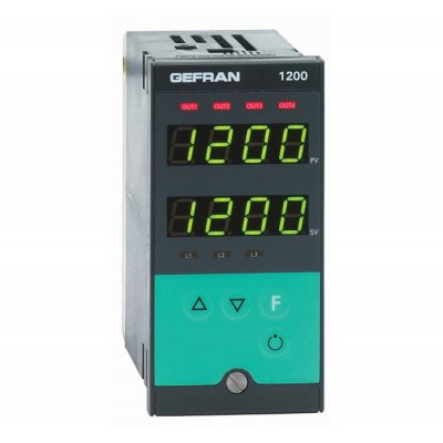 Gefran 1200-RD00-00-0-1 PID Temperature Controller 2 Output Logic, Relay, 100 → 240 V ac/dc