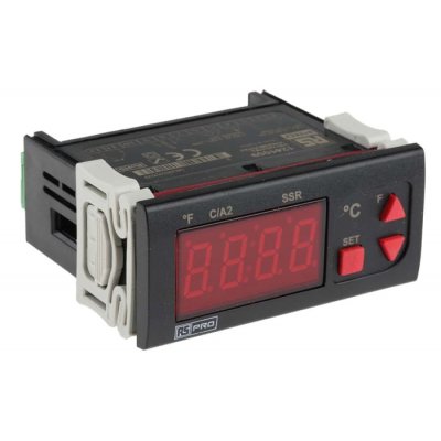 RS PRO 124-1059 On/Off Temperature Controller 1 Input, 1 Output Relay, 230 V ac