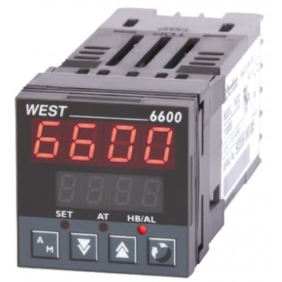 West Instruments N6600Z210002 Temperature Controller, 48 x 48 (1/16 DIN)mm, 1 Output Relay