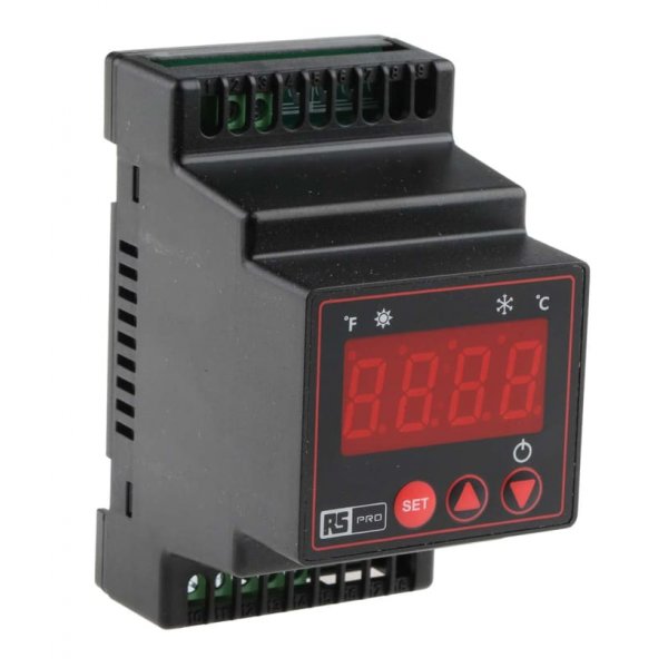 RS PRO 124-1057  On/Off Temperature Controller, 54 x 94mm 1 Input Relay, 230 V ac